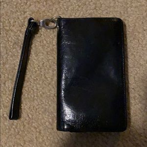 Hobo black wristlet wallet